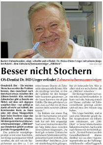 Dr. Unger erfindet Zahnzwischenraumreiniger